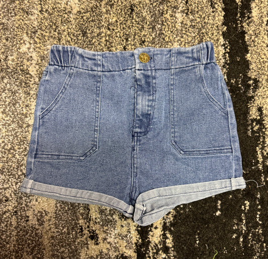 Denim Slant Pocket Shorts