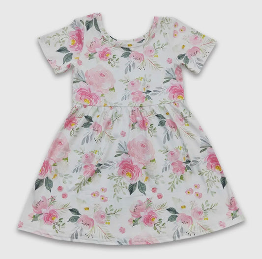 Short Sleeve Floral Dress