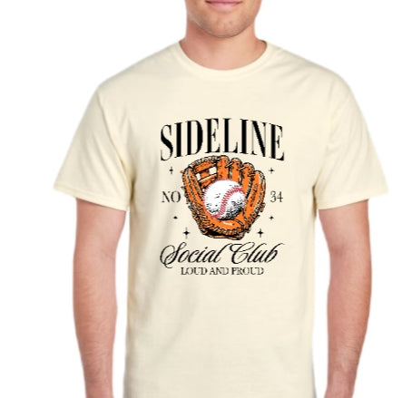 Baseball Sideline Social Club T- Shirt