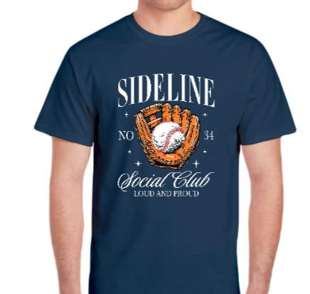 Baseball Sideline Social Club T- Shirt