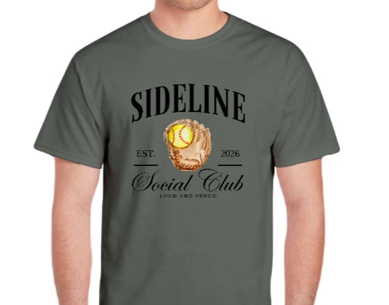Softball Sideline Social Club T- Shirt