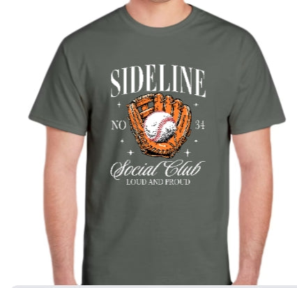 Baseball Sideline Social Club T- Shirt