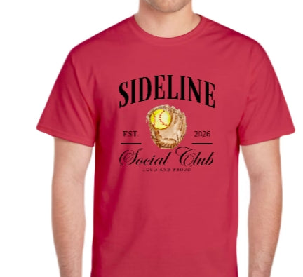 Softball Sideline Social Club T- Shirt