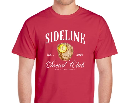 Softball Sideline Social Club T- Shirt