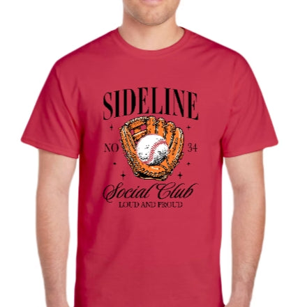 Baseball Sideline Social Club T- Shirt