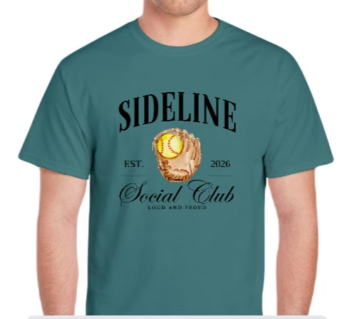 Softball Sideline Social Club T- Shirt