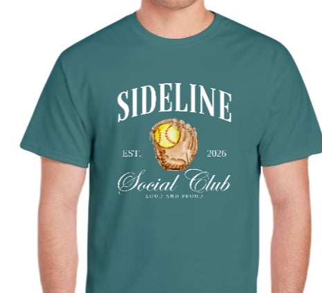 Softball Sideline Social Club T- Shirt