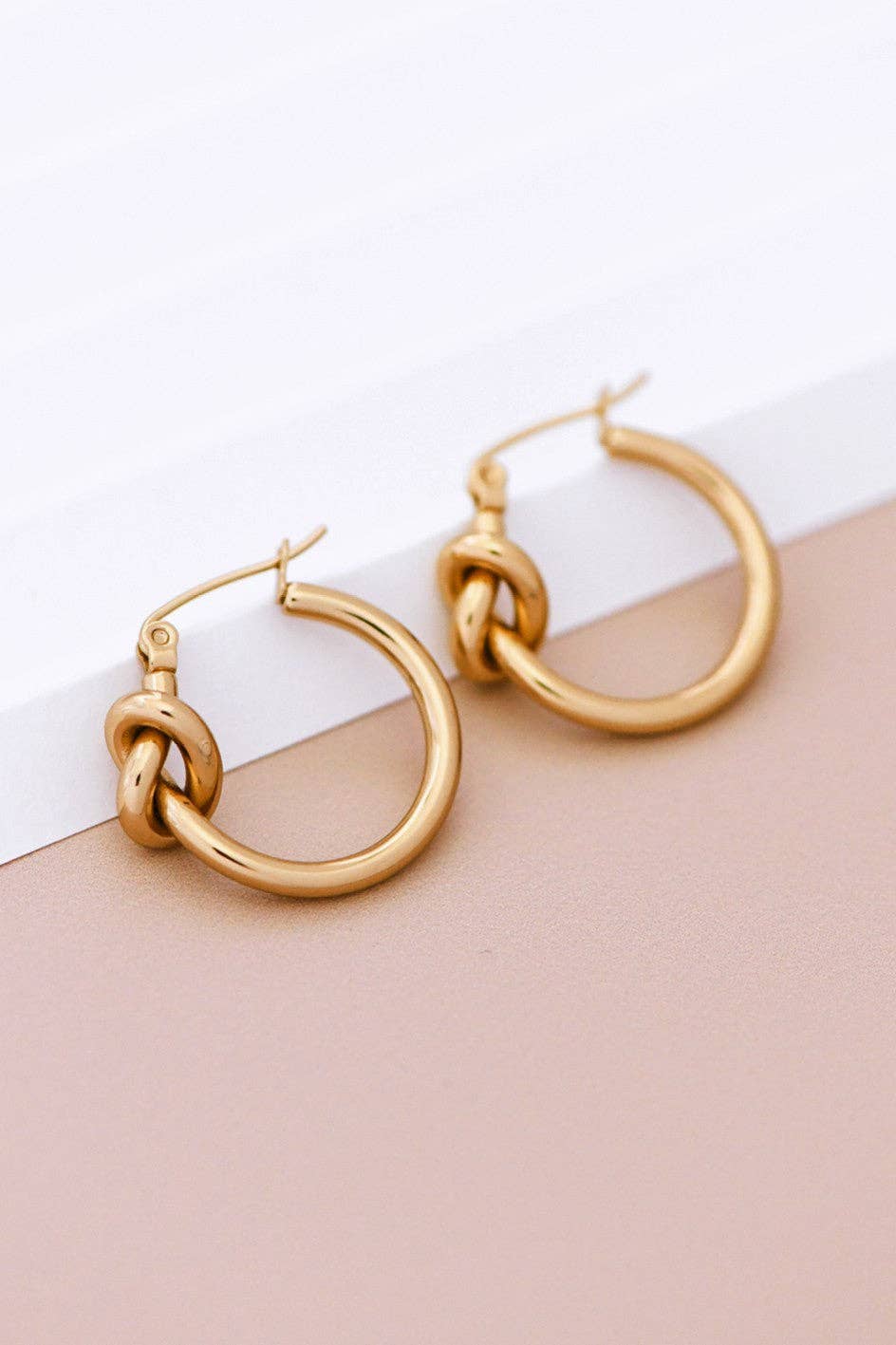 Knot Hoop Earrings