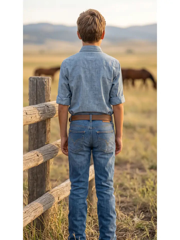 Boys Mid-Rise Straight Jeans