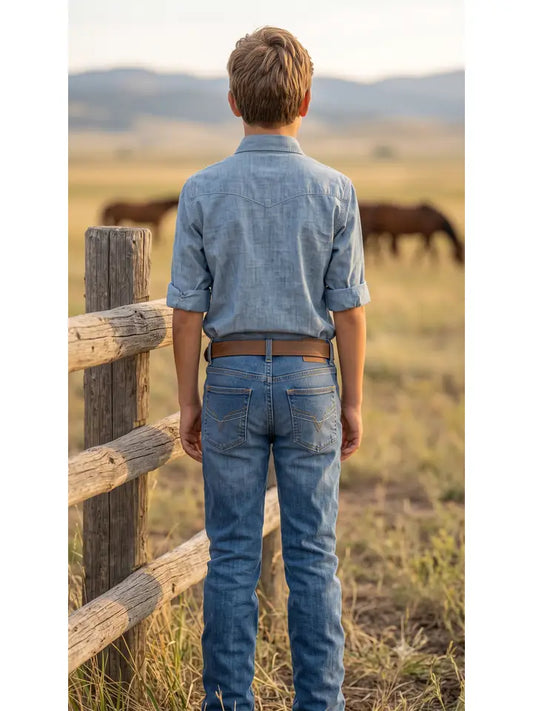 Boys Mid-Rise Straight Jeans