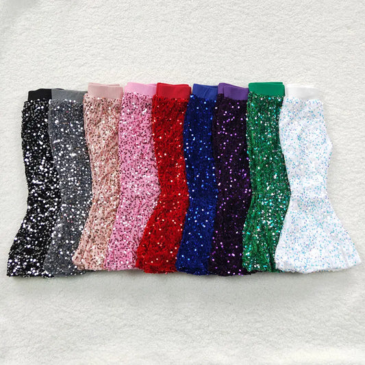 Sequin Bell Bottom Pants