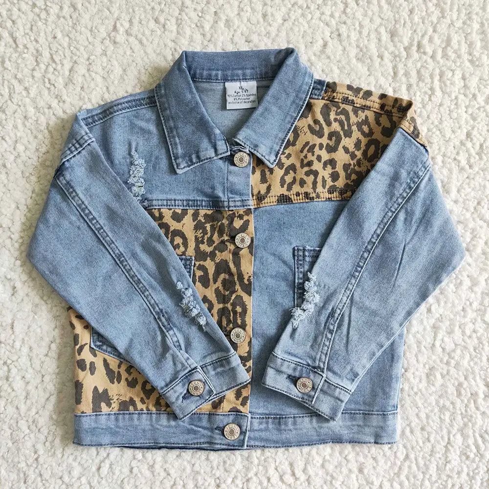 Denim Leopard Jacket