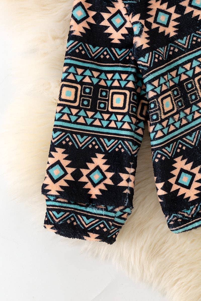 Black & Tan Aztec Pullover Sweater