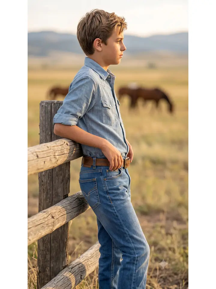 Boys Mid-Rise Straight Jeans