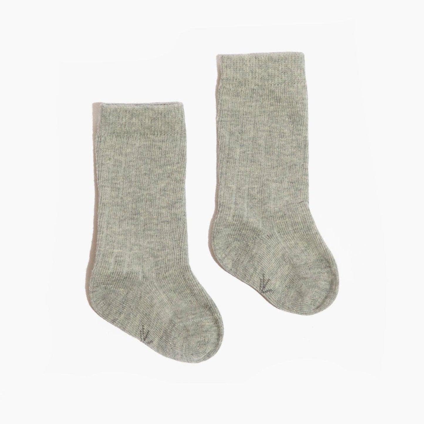 Heathered Gray Ribbed  Sock