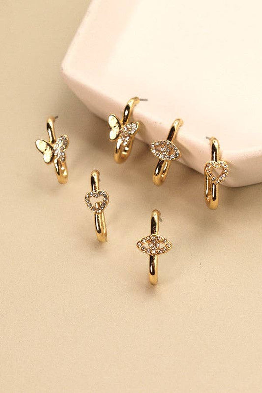 TRIO HUGGIE EARRINGS