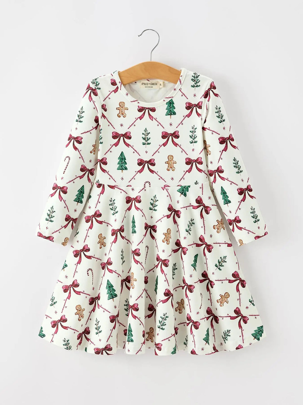 Christmas Bow and Gingerbread Dress PREORDER SHIPS 9/25