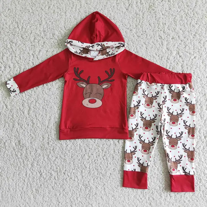 Reindeer Hoodie Set