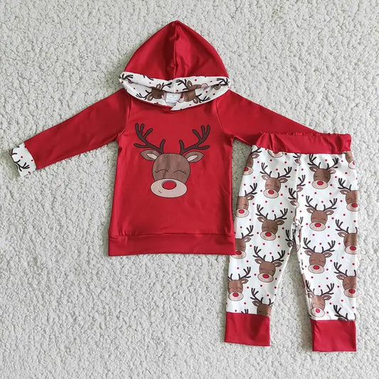 Reindeer Hoodie Set