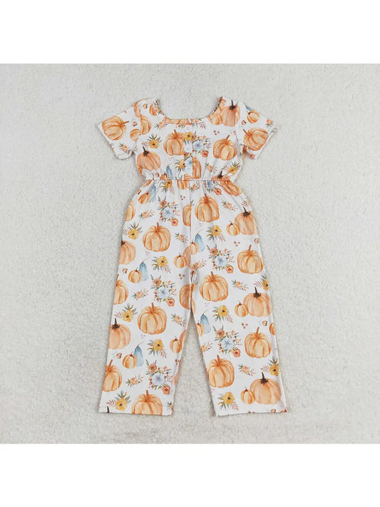 Pumpkin Floral Jumpsuit
