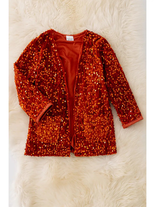 Sequins Cardigan with Pockets