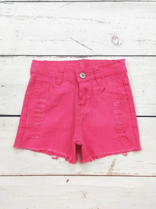 Hot Pink Denim Shorts