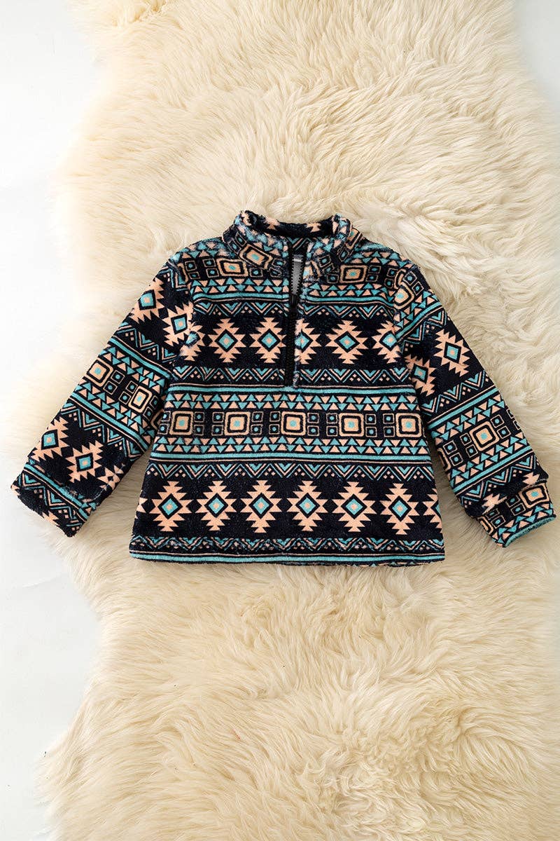 Black & Tan Aztec Pullover Sweater