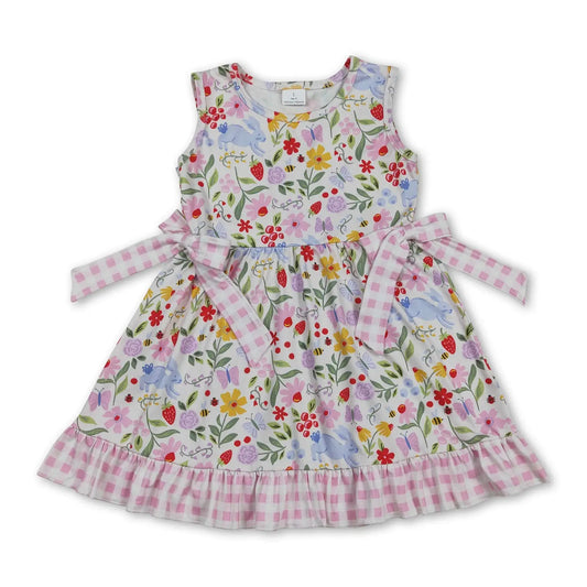 Bunny and Floral Ruffle Dress