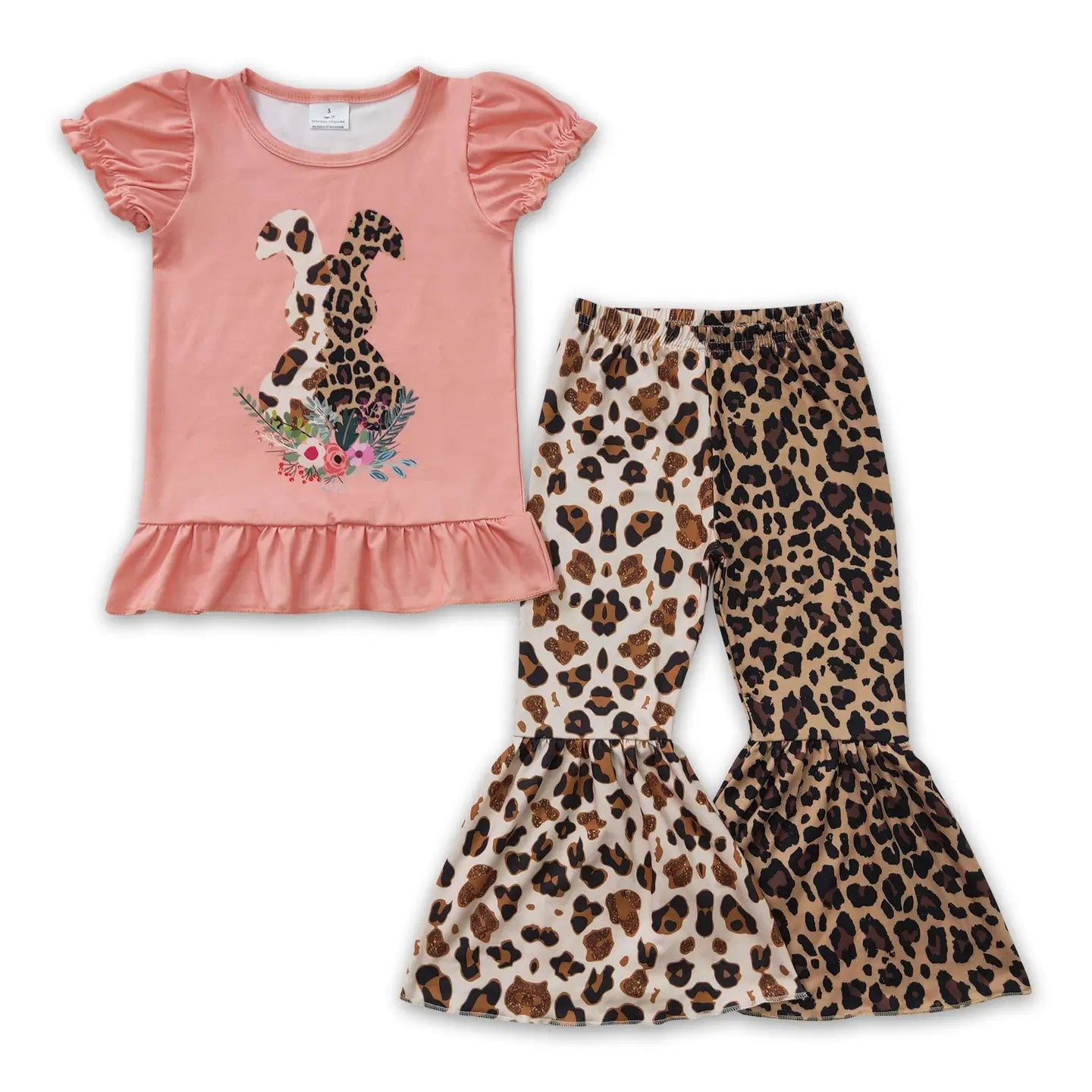 Pink Leopard Bunny Set