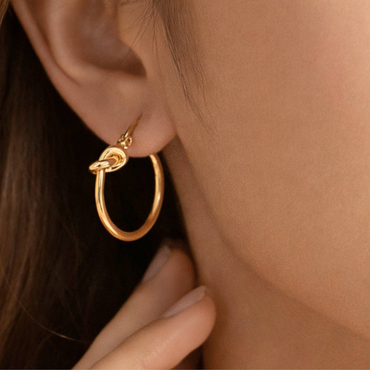 Knot Hoop Earrings