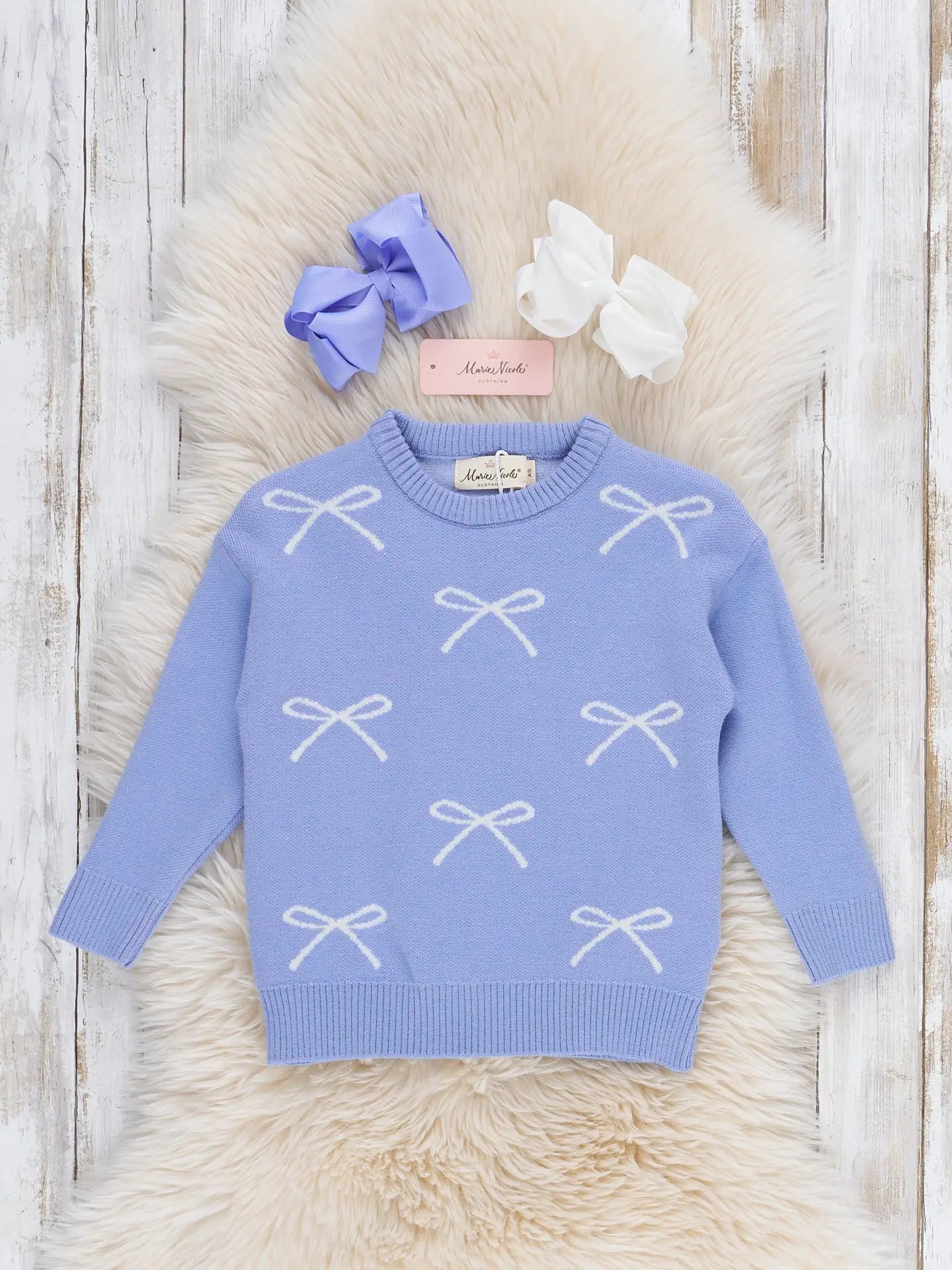 Periwinkle Sweet Ribbon Sweater