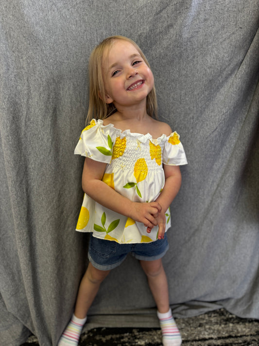 Lemon Ruffle Top