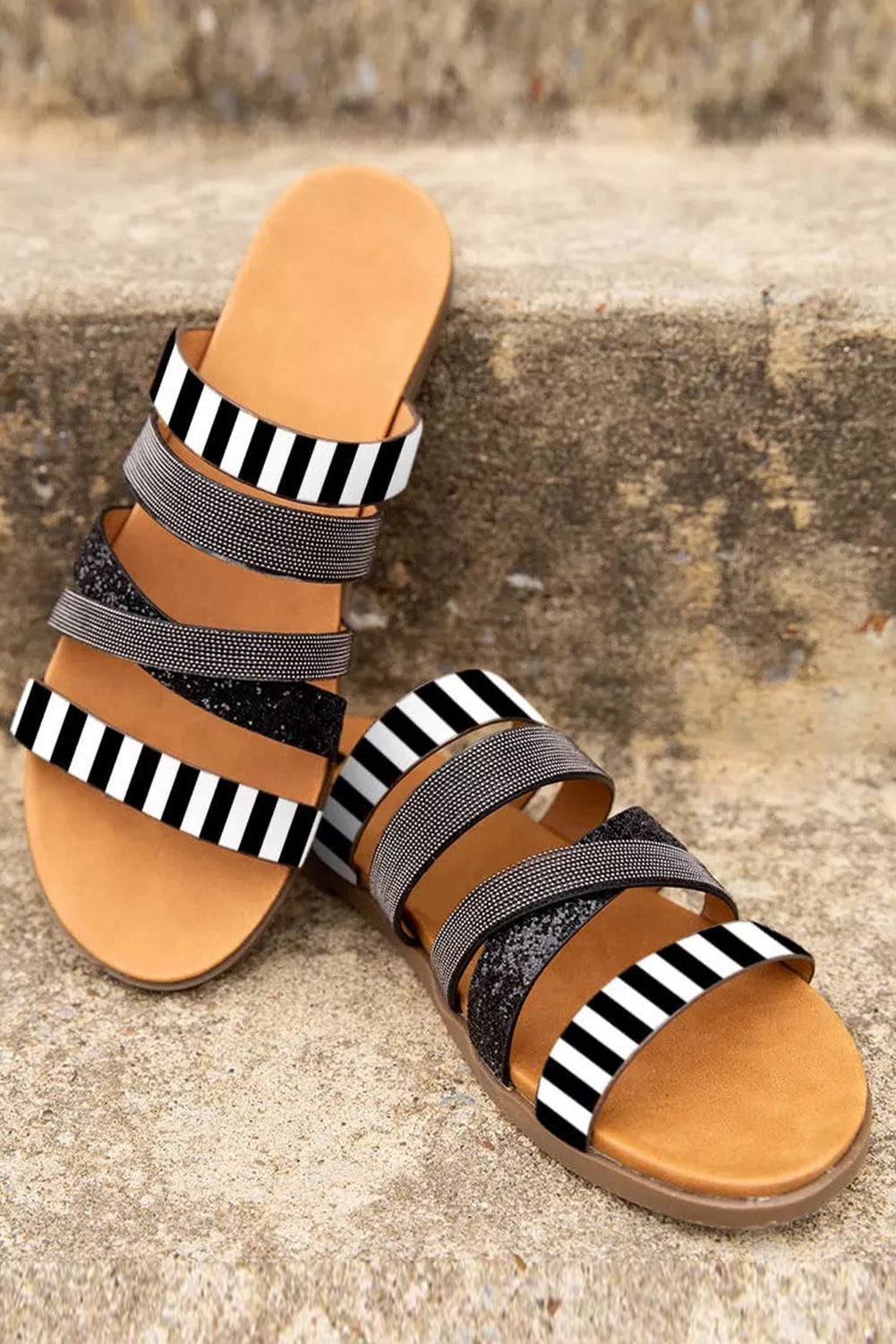 Striped Sandals