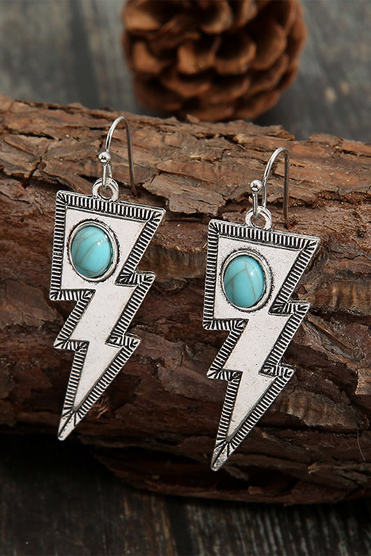 Turquoise Lightning Drop Earrings