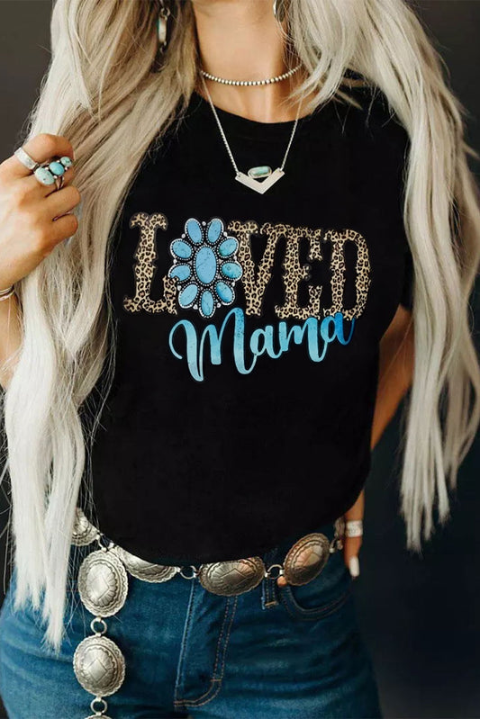 Loved Mama Leopard T Shirt