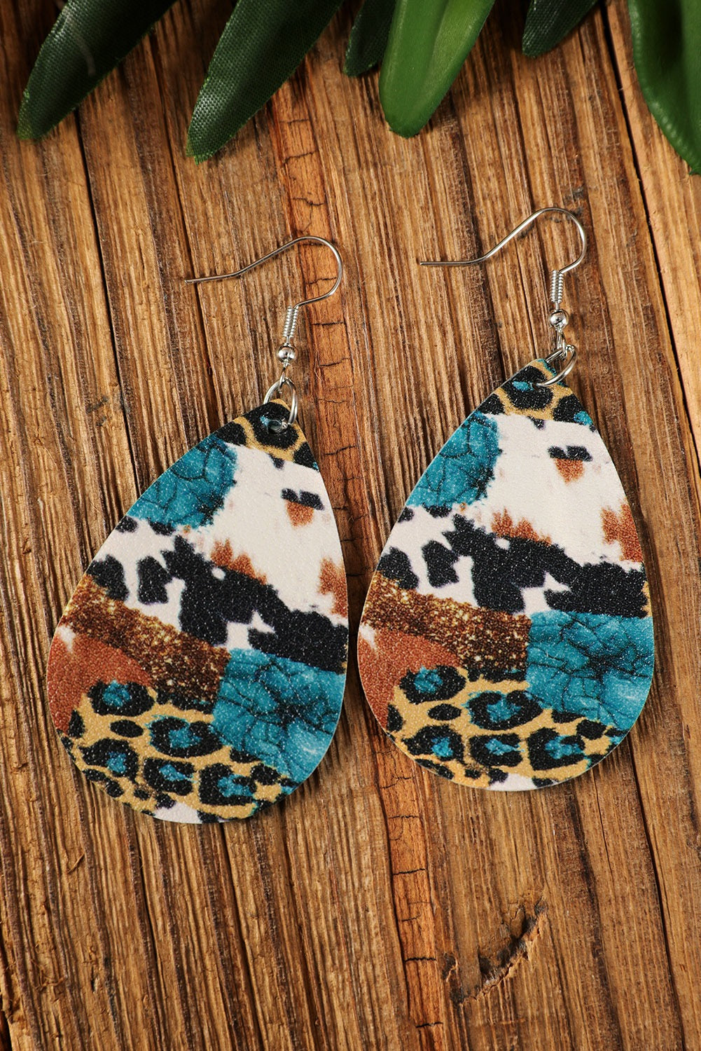 Western Cow Print Earrings