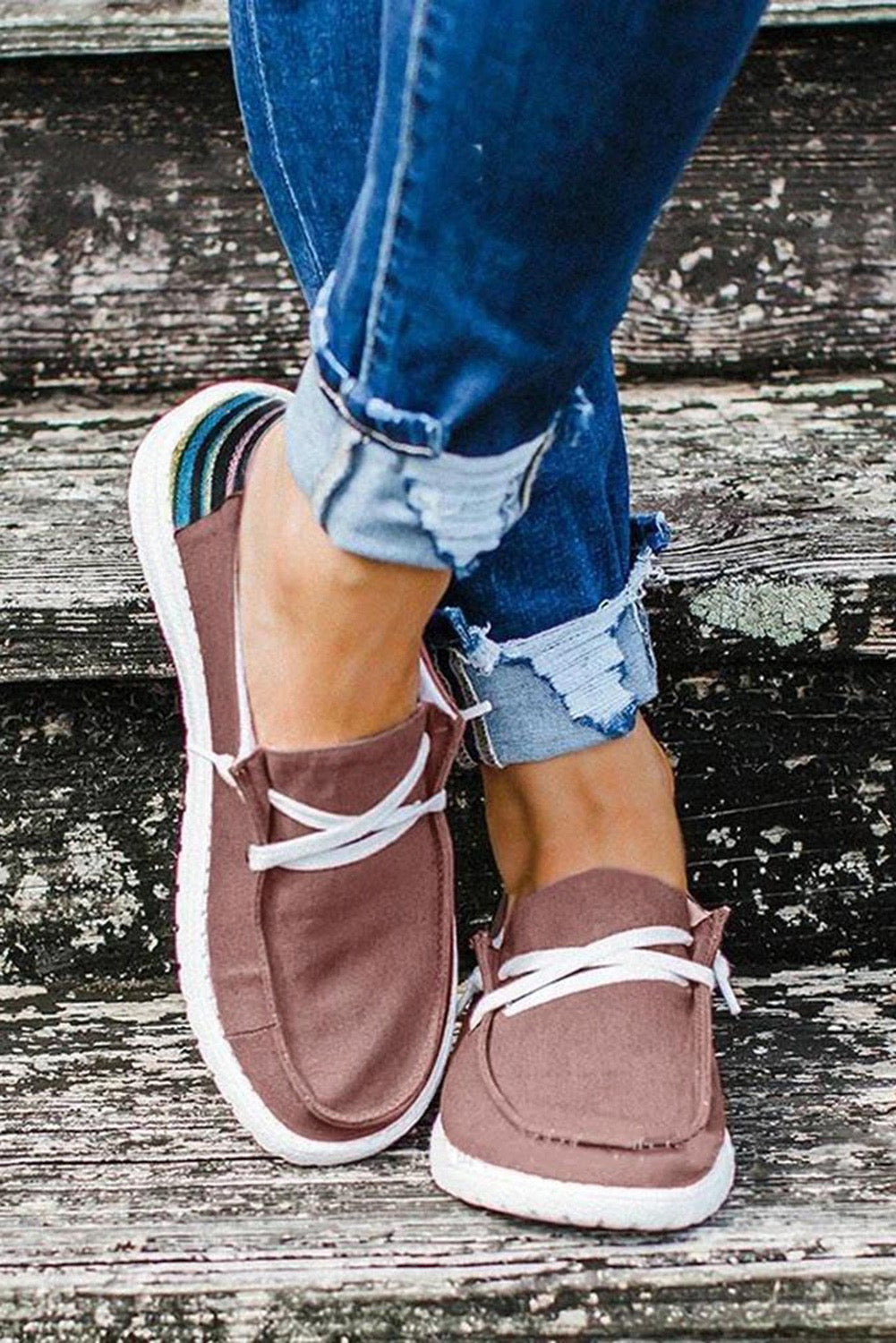 Pink Western Slip-Ons