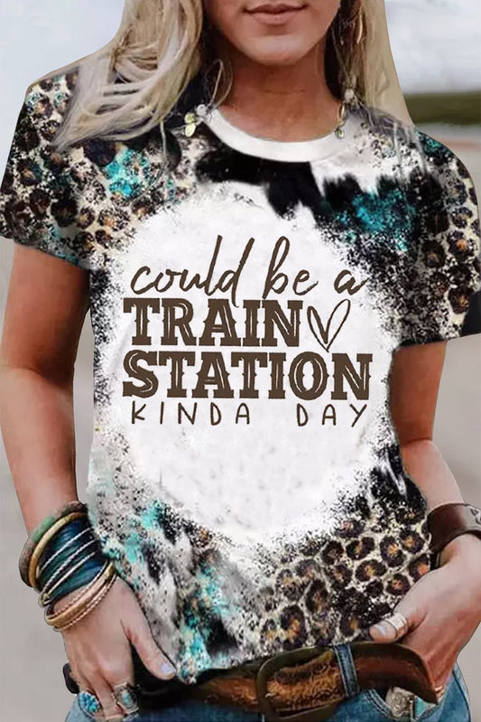Train Station Graphic T Shirt